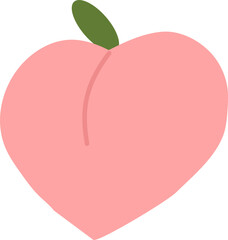 복숭아 일러스트