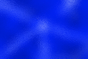 Blue Foil Texture Background with Glass Effect, Illustration. Abstract gradient bright and shiny light reflection rough texture