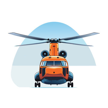 Boeing ch 47 chinook helicopter vector illustration