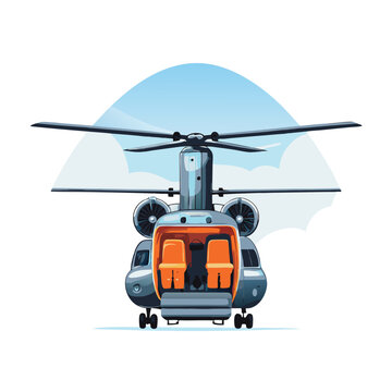 Boeing ch 47 chinook helicopter vector illustration