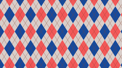 アーガイル柄のシームレスパターン背景