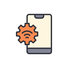 Modern Mobile Application Settings And Wireless Connectivity Illustration