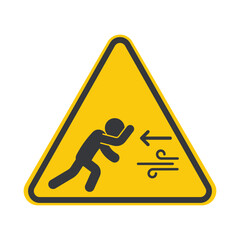 Isolated pictogram of house damaged by strong wind or tornado, symbolizing natural disaster, storm danger, and safety awareness icon.