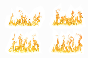 white background fire, flames with torches, and textures with splitting power effect, can grill...