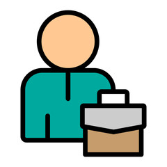 Job Vector Filled Icon Design