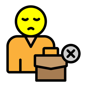 Unemployed Vector Filled Icon Design