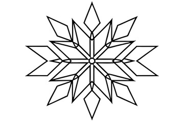 Fototapeta premium Geometric snowflake design with transparency suitable for winter and christmas projects