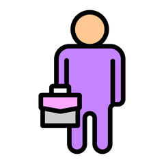 Worker Vector Filled Icon Design