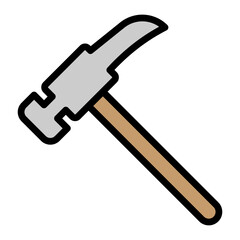 Hammer Vector Filled Icon Design
