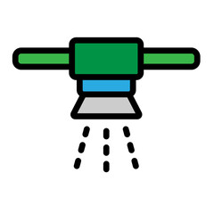 Sprinkler Vector Filled Icon Design