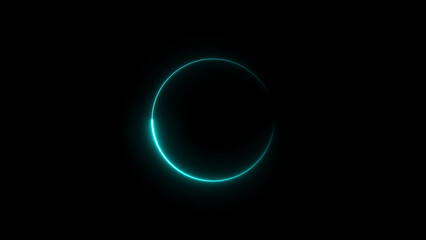 Abstract beautiful blue line loading circle illustration. black background HD 4k illustration.