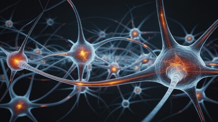 Intricate Neural Network: Visualizing Synaptic Connections and Brain Activity