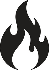 Flame Icon Logo Vector Illustration, Flat Fire Symbol Clipart for Brands, Apps & Websites