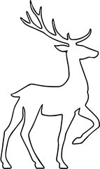 silhouette black and white deer