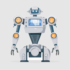 Detailed robotic parts drawn in vector style&mdash;ideal for building custom bots or sci-fi characters.