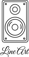 Line Art of a Speaker, Single Speaker Outline
