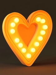 Illuminated heart graphic