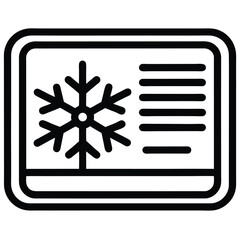 Winter license icon outline and glyph style icon set