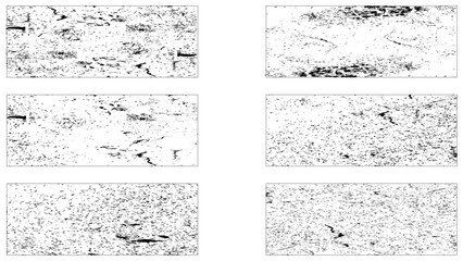 Grunge textures set. Collection of vector overlay, distress, textures .Simply Place texture over any Object to Create grunge, splatter