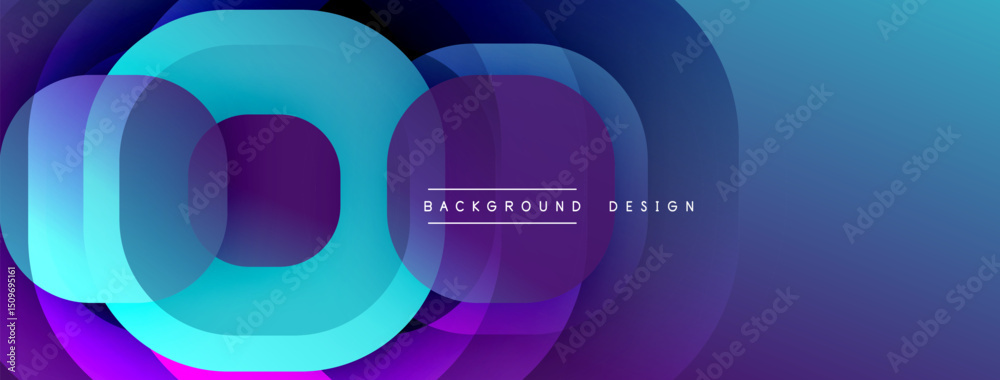 Aufkleber abstract layered shapes create vibrant blue, purple gradient. modern design element for backgrounds,