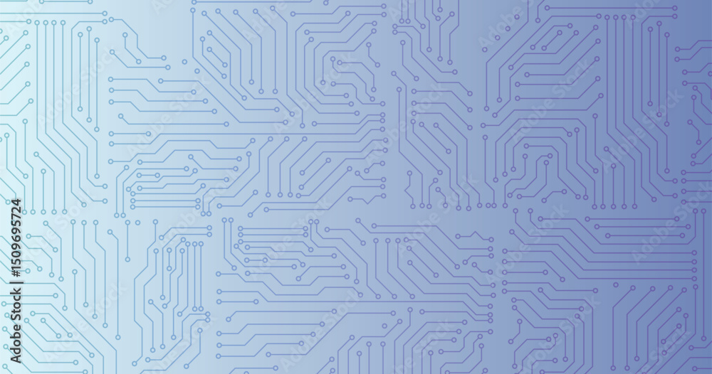 Poster circuit technology background with hi-tech digital data connection system and computer electronic de