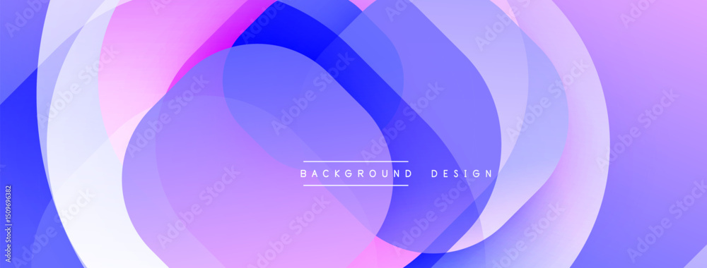Poster Abstract flowing shapes, vibrant colors, layered design. Soft gradients create dynamic visual effect. Modern background texture.