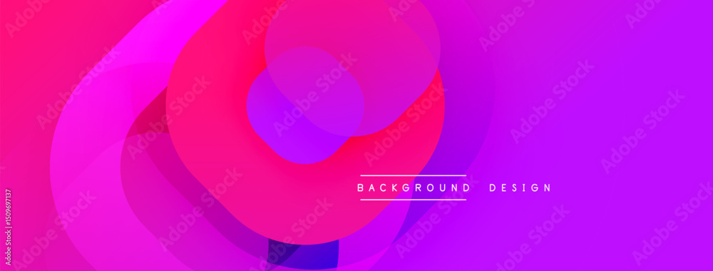 Leinwandbilder abstract vibrant design features overlapping circles. pink, purple hues create dynamic visual effect