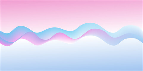 Abstract blue and colourful wave background with curves and motion elements