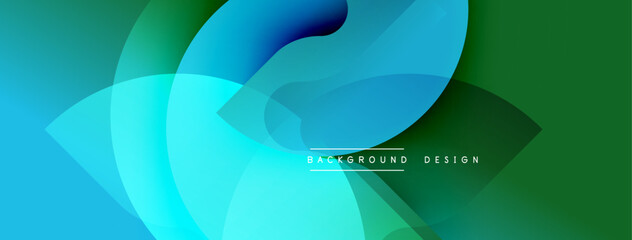 Abstract fluid shapes, vibrant blue, green gradients. Modern design element, dynamic composition, smooth transitions. Background texture suggests movement.