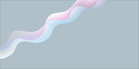 Abstract blue and colourful wave background with curves and motion elements