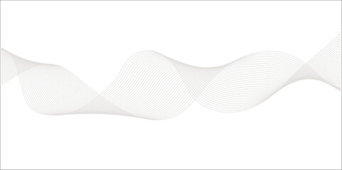 Abstract white and blue wave vector illustration design with wavy lines and gradient pattern