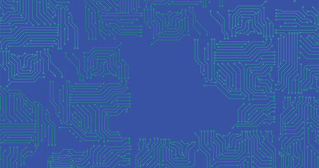 Circuit technology background with hi-tech digital data connection system and computer electronic design. Vector design.