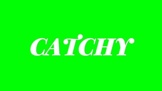 Catchy text green screen animated video