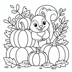  fall outline, fall coloring page, fall coloring, summer coloring, kawaii animal coloring, outline, illustration, cute coloring book cover, cover, cute kids illustration, cartoon cover, cartoon illust