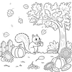  fall outline, fall coloring page, fall coloring, summer coloring, kawaii animal coloring, outline, illustration, cute coloring book cover, cover, cute kids illustration, cartoon cover, cartoon illust