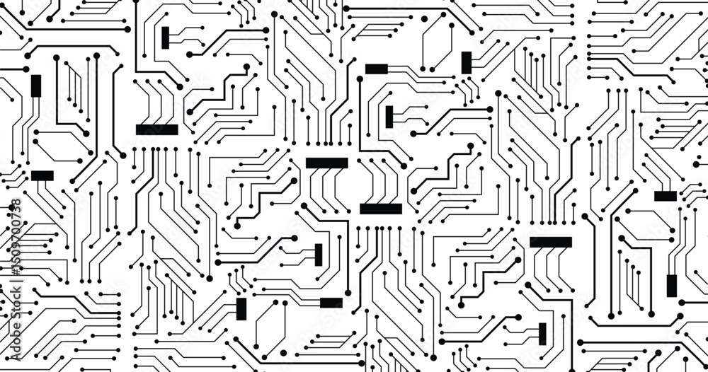 Poster high tech technology geometric and connection system background with digital data abstract.