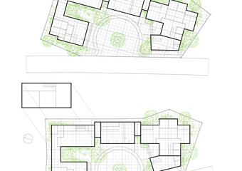 Floor plan designed building on the drawing.