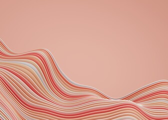 3D rendering wave pattern abstract background