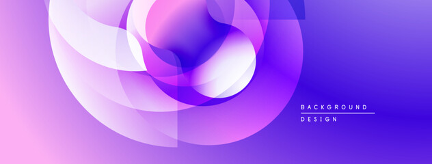 Abstract flowing shapes, vibrant purple hues, modern design. Gradient background creates dynamic visual effect. Smooth curves, soft light.