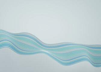 3D rendering wave pattern abstract background
