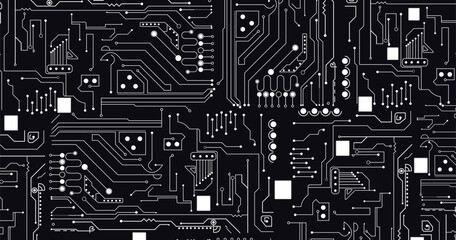 Abstract connect lines and dots circuit, simple technology graphic background, vector design network technology. 