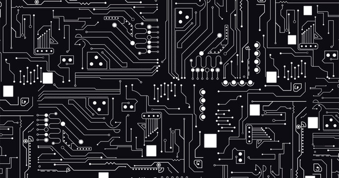 Abstract connect lines and dots circuit, simple technology graphic background, vector design network technology. 