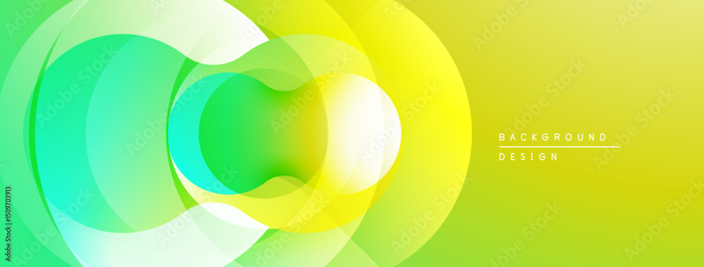Leinwandbilder Abstract vibrant layers create dynamic composition. Gradient colors blend, forming smooth transitions. Modern design element for backgrounds.