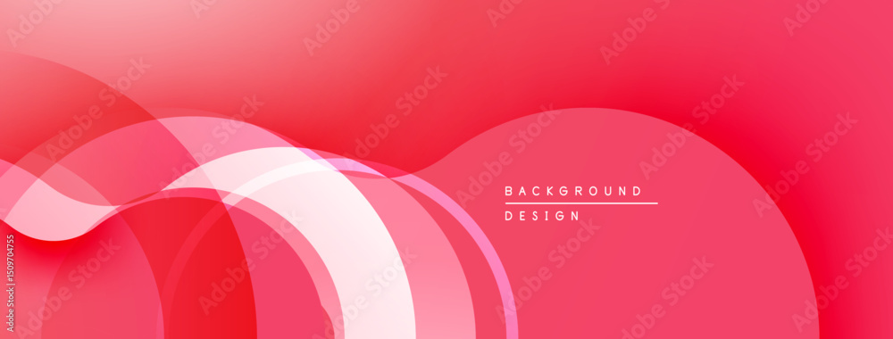 Poster abstract flowing shapes, pink gradients, modern design. minimalist background with smooth curves, el