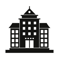 silhouette of a Hotel building