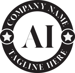AI Luxury circle Logo Design AB To AZ