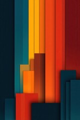 Abstract vertical multicolored patterns forming modern artistic geometric design