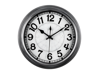 clock isolated on white transparent background