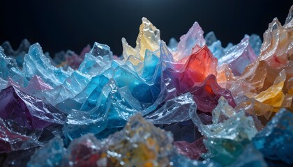 Colourful Abstract Ice Forms