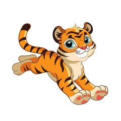 tiger cartoon waving